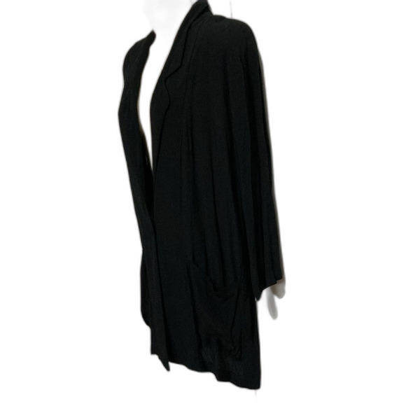 SILENCE + NOISE Cardigan Duster Maxi Jet Black Womens Large - Picture 4 of 13